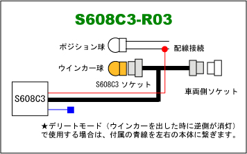 ポジション電源のみ配線するタイプ